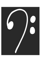 Bass Clef Notenschl�ssel Violinenschl�ssel Bassschl�ssel - Notenheft, Notizbuch, Notizblock, 120 Seiten, Souvenir Geschenk Buch, auch als Dekoration geeignet zum Geburtstag oder Weihnachten 1673204589 Book Cover