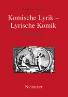 Komische Lyrik - Lyrische Komik: �ber Verformungen Einer Formstrengen Gattung 3484510005 Book Cover