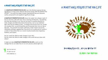 A Martian's Perspective on Life: Becoming Egoless.... Are you worth the effort? 0998955817 Book Cover