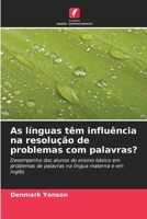 As línguas têm influência na resolução de problemas com palavras? (Portuguese Edition) 6207874978 Book Cover