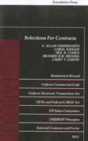 Selections for Contracts: Uniform Commercial Code, Restatement Second, 2011 1609300793 Book Cover