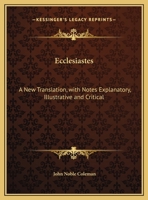 Ecclesiastes 1018492291 Book Cover