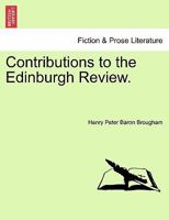 Contributions to the Edinburgh Review. 1241160783 Book Cover
