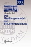 Das Handlungsunrecht Der Steuerhinterziehung 3540660720 Book Cover
