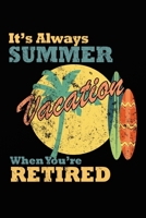 It�s always Summer when you�re retired: Endlich Rente: Es ist immer Sommer, wenn man im Ruhestand ist. Abschiedsgeschenk Kollege, Rente, Rentner, Ruhestand, Abschiedsgeschenk Renteneintritt, Pension,  1712548999 Book Cover