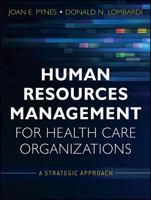 Human Resources Management for Health Care Organizations: A Strategic Approach 0470873558 Book Cover