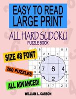 All Hard Sudoku: Easy to Read Large Print 1534996257 Book Cover