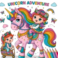 Unicorn Adventure: A Coloring Book of Exciting and Fun Unicorn Pictures B0CV4CKDKG Book Cover