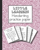 Little learners handwriting practice paper: Learning notebook for young children to practice printed handwriting to support confidence in writing, ... and copywork - Pink glitter cover art deisgn B0849VF73W Book Cover