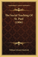 The Social Teaching of St Paul 1120928907 Book Cover