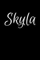 Skyla: Notebook Journal for Women or Girl with the name Skyla - Beautiful Elegant Bold & Personalized Gift - Perfect for Leaving Coworker Boss Teacher Daughter Wife Grandma Mum for Birthday Wedding Re 1706592078 Book Cover