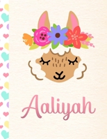 Aaliyah: 2020. Personalized Weekly Llama Planner For Girls. 8.5x11 Week Per Page 2020 Planner/Diary With Pink Name 1671263987 Book Cover