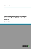 Die Argumente von Benua (1997) gegen die stratale Optimalitätstheorie in der Analyse 3640420837 Book Cover