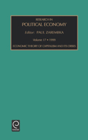 Economic Theory of Capitalism and Its Crises (Research in Political Economy) (Research in Political Economy) (Research in Political Economy) 076230538X Book Cover