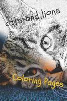 Cats and Lions Coloring Pages: Beautiful Landscapes Coloring Pages, Book, Sheets, Drawings 1090619316 Book Cover
