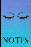 Notes: : Gradient Vibrant Blues College Lined Journal With Eyelashes: This is a fun eyelash notebook you can use for school, journaling, gratitude lists, home, office, school, and more. 1692654276 Book Cover