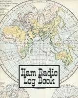 Ham Radio Log Book: Amateur Radio Operator Station Log Book Vintage World Map 1072048655 Book Cover