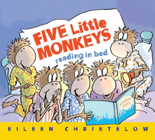 Five Little Monkeys Reading in Bed 0544173309 Book Cover