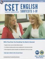 CSET English Subtests I-IV Book + Online (CSET Teacher Certification Test Prep) 0738612022 Book Cover