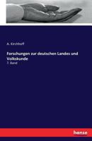 Forschungen Zur Deutschen Landes Und Volkskunde 3742819135 Book Cover