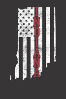 Notebook: Dot Grid Dotted 6x9 120 Pages Indiana Vintage Retro USA Flag America Merica 4th Of July 1082211885 Book Cover