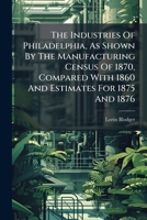 The Industries Of Philadelphia, As Shown By The Manufacturing Census Of 1870, Compared With 1860 And Estimates For 1875 And 1876... 1276500904 Book Cover