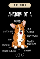 Notebook: Dog anatomy cute welsh corgi puppy biology gift Notebook-6x9(100 pages)Blank Lined Paperback Journal For Student, corgi pups, corgi butt gift, corgi gifts for kids, women, girls, boys, men,  167231089X Book Cover