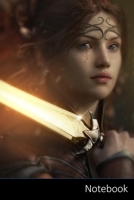 Notebook: ファンタジー、ヒロイン、ポートレート、戦士 ノートブック/ 日記 / ライ&# 1702545504 Book Cover