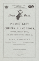 Buck Bros. 1890 Catalog 1879335077 Book Cover