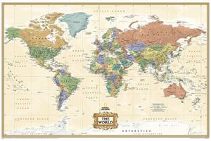 National Geographic World Wall Map - Explorer Executive (Poster Size: 36 x 24 in) (National Geographic Reference Map) 1566958741 Book Cover