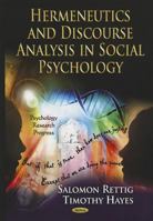 Hermeneutics and Discourse Analysis in Social Psychology 1612099432 Book Cover