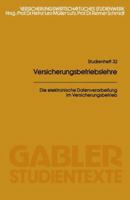 Die Elektronische Datenverarbeitung Im Versicherungsbetrieb 3409007822 Book Cover